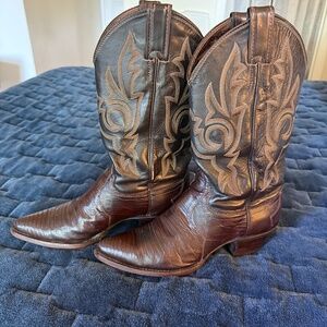 Vintage Justin Lizard cowboy boots
